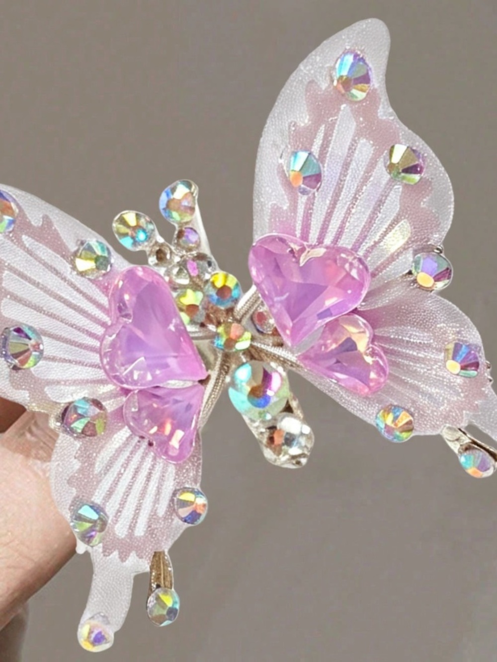 Boho Colorful AB Rhinestones Claw Hair Clip - Picture 2 of 7